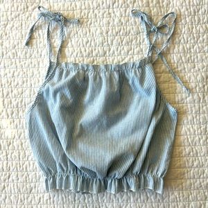 brandy melville carly striped tie tank top